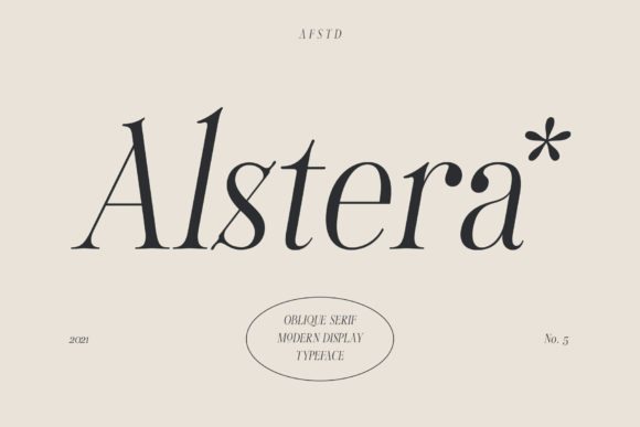 Alstera Oblique: A Stylish Serif Font