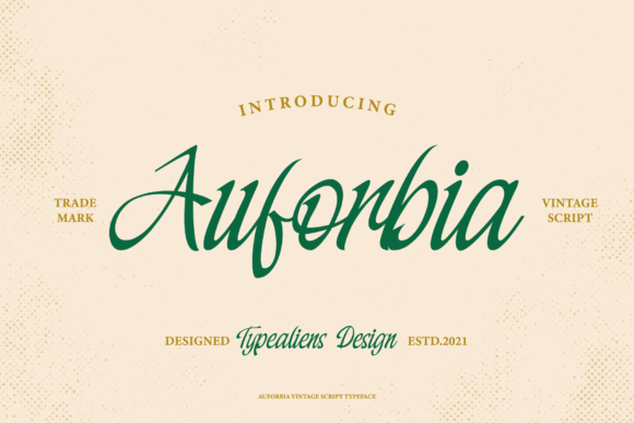 Auforbia: A Classy Handwritten Font