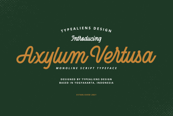 Axylum Vertusa: Elegant Script Font