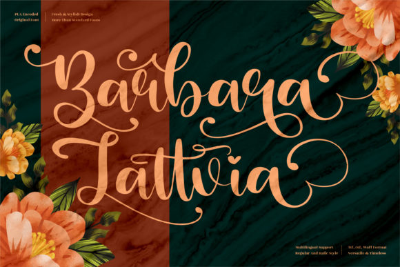Barbara Lattvia: A Beautiful Handwritten Font