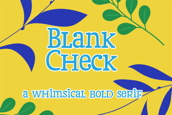 Blank Check Font for Web Design