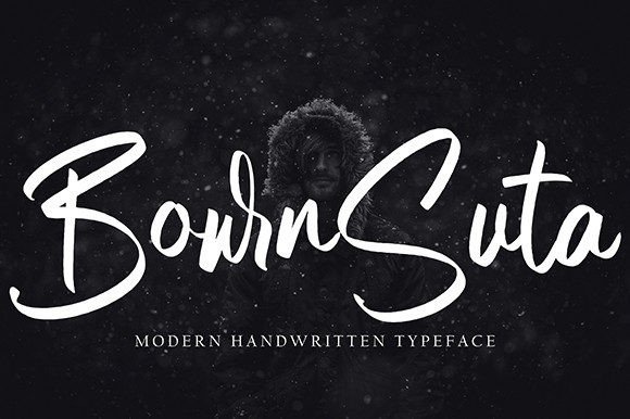 Bourn Suta: A Handwritten Font for Elegant Design