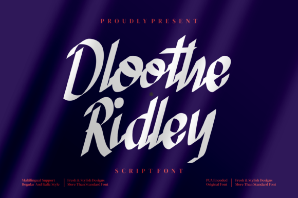 Dloothe Ridley: A Classy Script Font