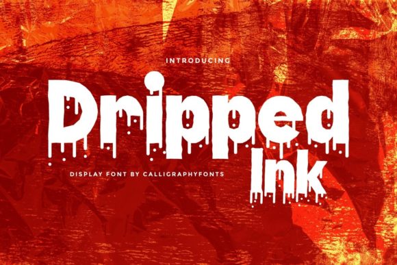 Dripped Ink: A Bold Typeface for Creative Projects