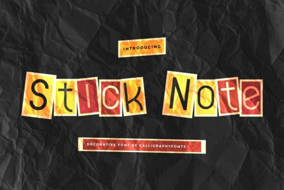 Stick Note Font: Creative & Adaptable