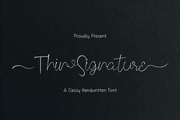Thin Signature: A Calligraphic Font for Elegance